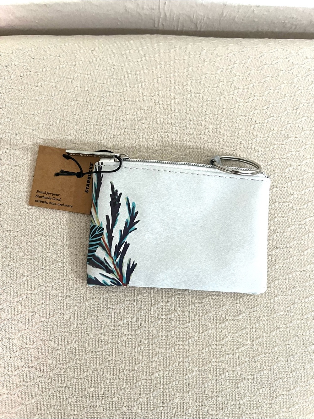 Starbucks Washington Small Zip Pouch/Coin/Key - White & Teal - Picture 2 of 5